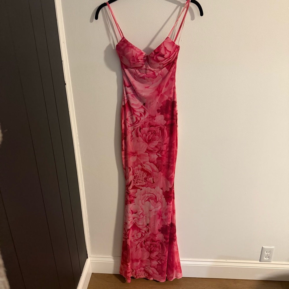 Floral Pink Maxi Dress